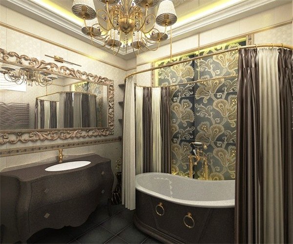 Intérieur de salle de bain de style classique Intérieur de salle de bain de style classique