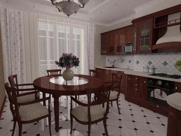 Design classique dans des couleurs claires mais avec des meubles sombres Design classique dans des couleurs claires mais avec des meubles sombres