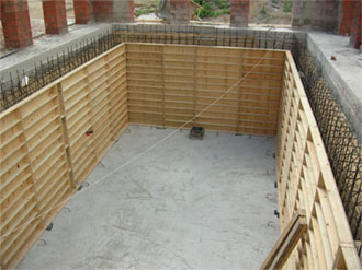 Coffrage de bol en béton Coffrage de bol en béton
