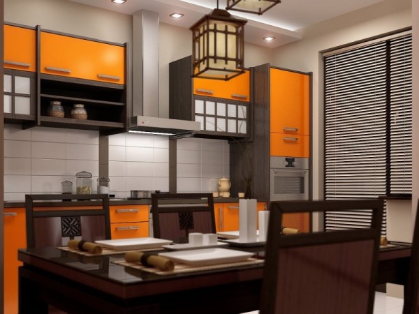 Accent vif sur les meubles à l'intérieur du Japon Accent vif sur les meubles à l'intérieur du Japon