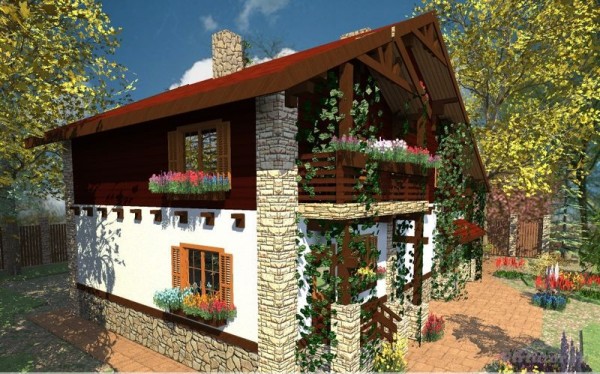 Façade de style champêtre
