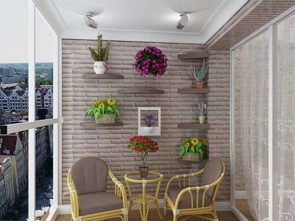 Habiller une loggia avec une pierre décorative Habiller une loggia avec une pierre décorative