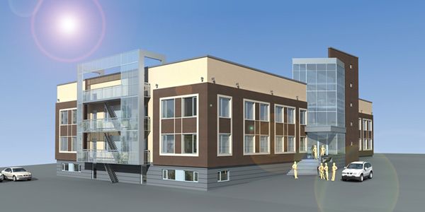 Une représentation plus visuelle de l'extérieur du bâtiment est fournie par les images en perspective ci-jointes. Une représentation plus visuelle de l'extérieur du bâtiment est fournie par les images en perspective ci-jointes.