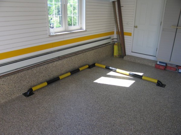 Plancher de garage en copeaux de marbre Plancher de garage en copeaux de marbre