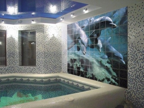 Piscine et salle de mosaïque Piscine et salle de mosaïque