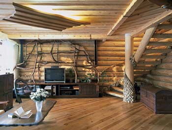 Block house à l'intérieur d'une maison de campagne Block house à l'intérieur d'une maison de campagne