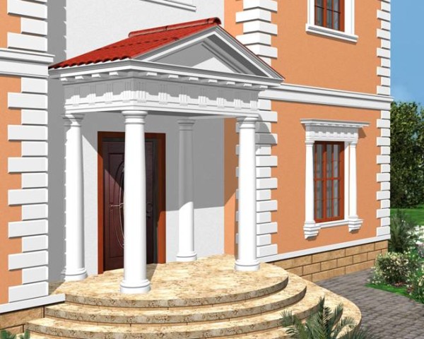 Éléments en plâtre et polymère dans la conception de la façade Éléments en plâtre et polymère dans la conception de la façade