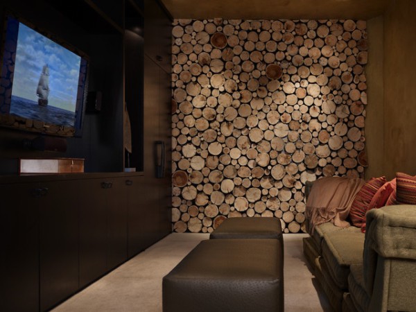 Décoration murale avec des coupes de bois Décoration murale avec des coupes de bois