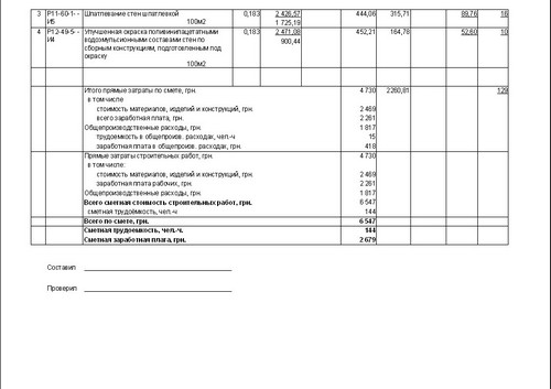 Estimation remplie Estimation remplie
