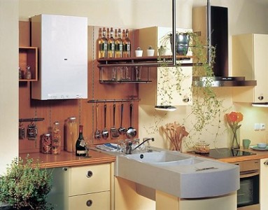 Si la zone le permet, une chaudière à gaz jusqu'à 30 kW peut être placée dans la cuisine Si la zone le permet, une chaudière à gaz jusqu'à 30 kW peut être placée dans la cuisine