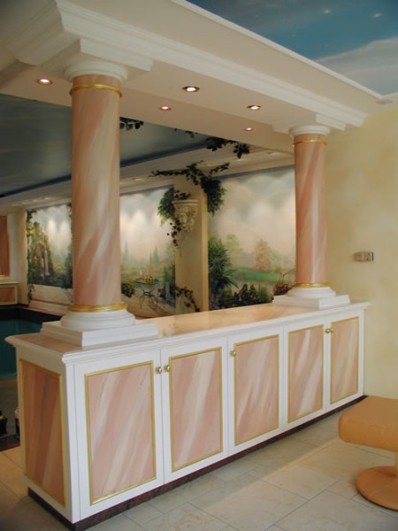 Décoration de colonne de grès ronde flexible Décoration de colonne de grès ronde flexible