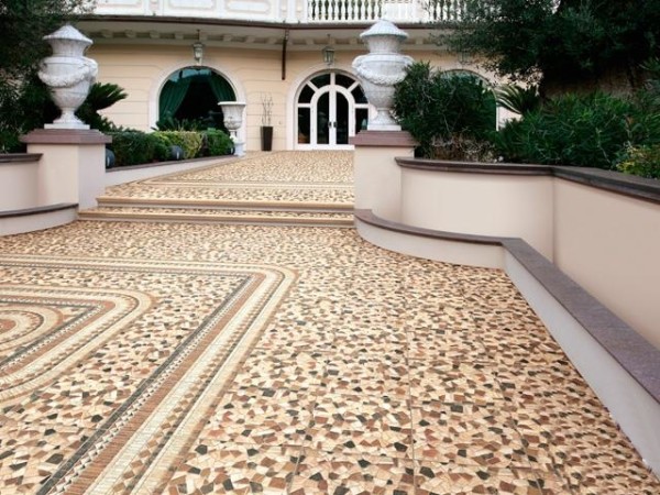 Grès cérame rustique en forme de terrasse Grès cérame rustique en forme de terrasse