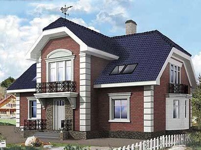Maison avec baie vitrée. Maison avec baie vitrée.