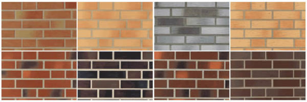 Les carreaux peuvent imiter la brique ou la pierre et avoir n'importe quelle couleur et texture.