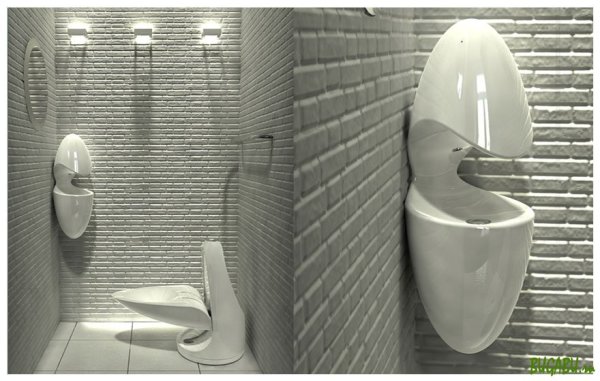 Revêtement mural de toilette style loft Revêtement mural de toilette style loft