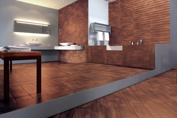 Design d'intérieur avec des carreaux de céramique en bois Design d'intérieur avec des carreaux de céramique en bois