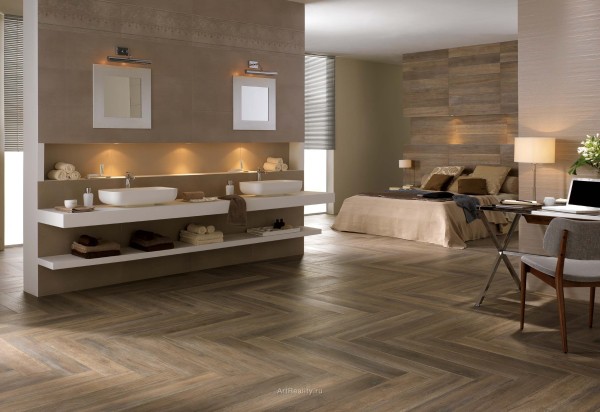 Parquet en céramique dans la décoration du studio Parquet en céramique dans la décoration du studio