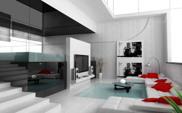 Design de salon effet carrelage peint Design de salon effet carrelage peint