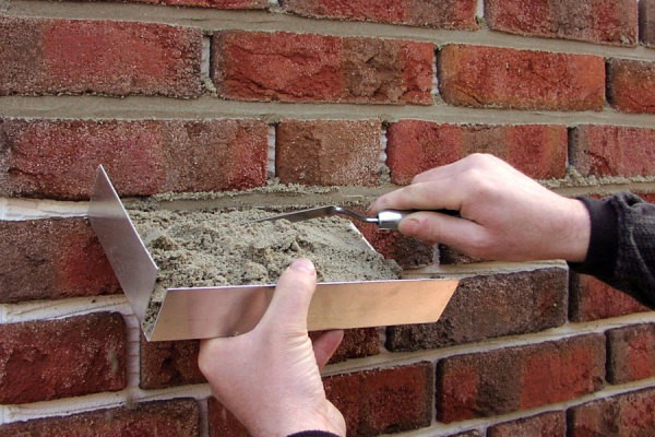 Échantillon de mortier de joints avec des coutures incurvées Échantillon de mortier de joints avec des coutures incurvées