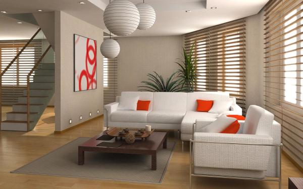 Intérieur avec faux plafond et cloison de zonage Intérieur avec faux plafond et cloison de zonage