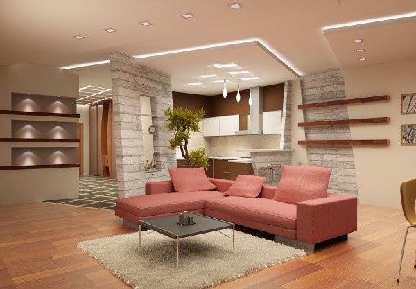 Intérieur de cloison sèche d'une maison en bois Intérieur de cloison sèche d'une maison en bois