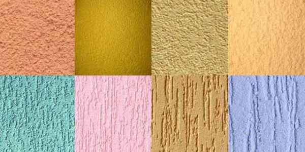 Une variété de textures et de couleurs de plâtre acrylique Une variété de textures et de couleurs de plâtre acrylique