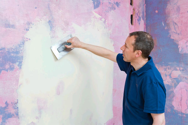 Murs en béton mastic pour papier peint Murs en béton mastic pour papier peint