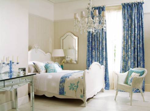 Chambre bleue et blanche Chambre bleue et blanche