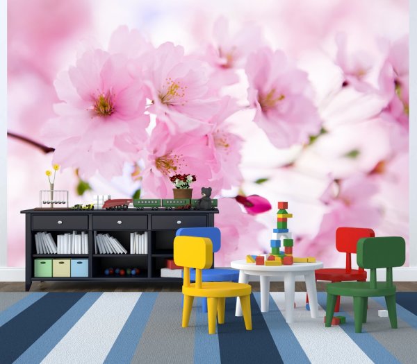 Fleurs de Sakura à l'intérieur d'une chambre d'enfant Fleurs de Sakura à l'intérieur d'une chambre d'enfant