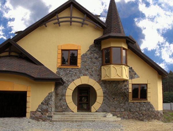 Finition des façades avec du plâtre décoratif Finition des façades avec du plâtre décoratif