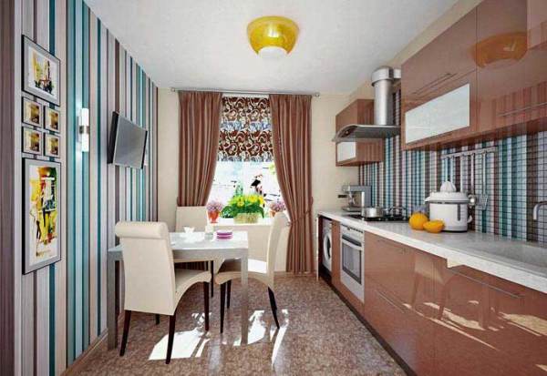 Papier peint en vinyle dans la décoration de la cuisine