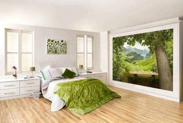 Le papier peint avec l'image de parcelles naturelles conviendra à n'importe quel intérieur de chambre à coucher Le papier peint avec l'image de parcelles naturelles conviendra à n'importe quel intérieur de chambre à coucher