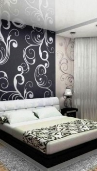 Combinaison de papier peint noir et blanc