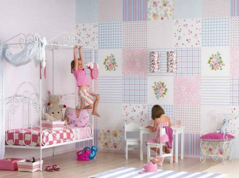 Pépinière avec murs patchwork Pépinière avec murs patchwork
