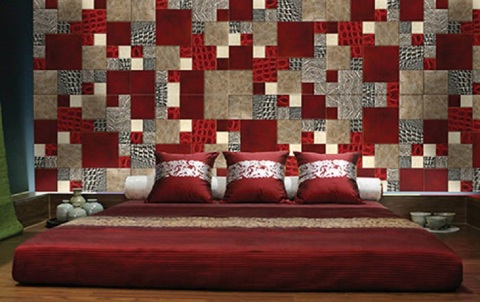 Conception de papier peint de réparation d'appartements dans un style patchwork Conception de papier peint de réparation d'appartements dans un style patchwork