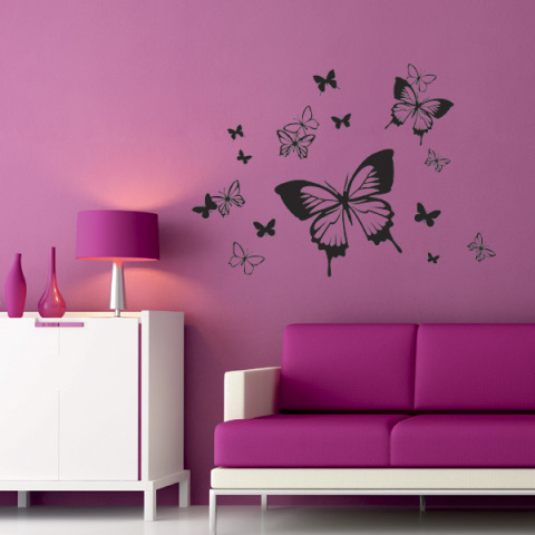 Autocollant papillon à l'intérieur Autocollant papillon à l'intérieur