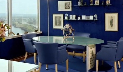 Papier peint pour le cabinet dans des couleurs froides Papier peint pour le cabinet dans des couleurs froides