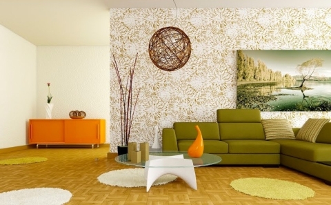 La combinaison de couleurs froides à l'intérieur de la pièce La combinaison de couleurs froides à l'intérieur de la pièce