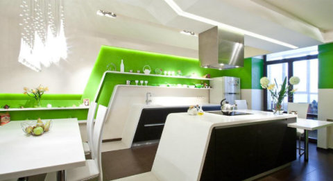 Nous utilisons plusieurs couleurs pour décorer les murs de la cuisine Nous utilisons plusieurs couleurs pour décorer les murs de la cuisine