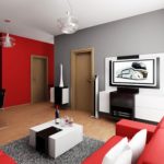 Deux couleurs contrastées pour les murs du salon