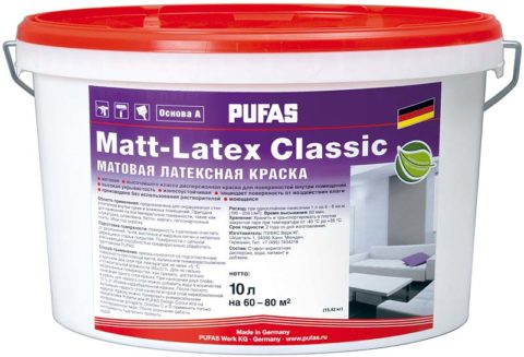 Peinture mate au latex: résistante à l'abrasion