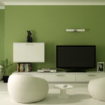 Murs unis peints dans l'appartement