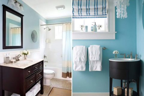 Les murs de la salle de bain sont recouverts de peinture silicone