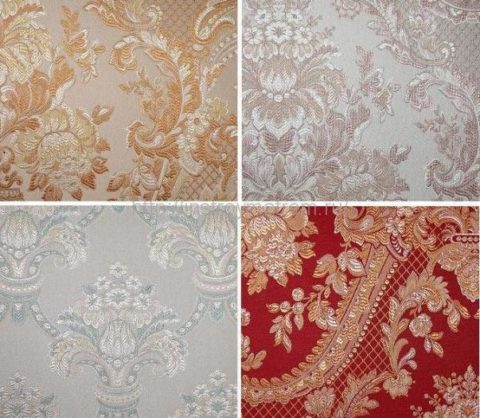 Papier peint en tissu ou textile.