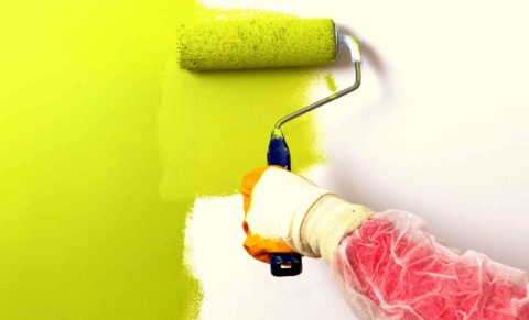 Si une section du mur a le temps de sécher, un afflux de peinture sera perceptible à sa bordure Si une section du mur a le temps de sécher, un afflux de peinture sera perceptible à sa bordure