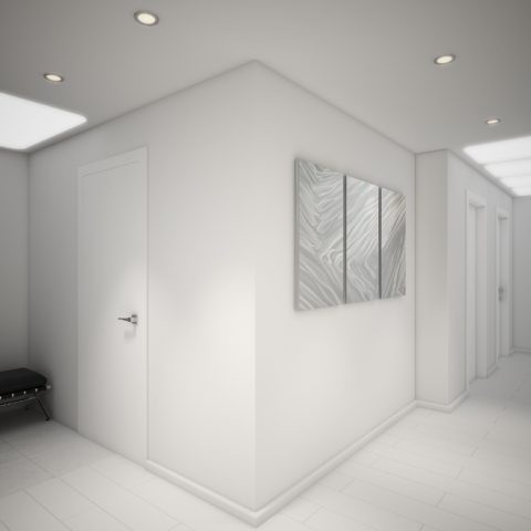 La couleur blanche étend les limites visibles d'une pièce ou d'un couloir La couleur blanche étend les limites visibles d'une pièce ou d'un couloir
