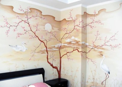 Dessin de style japonais dans la chambre Dessin de style japonais dans la chambre