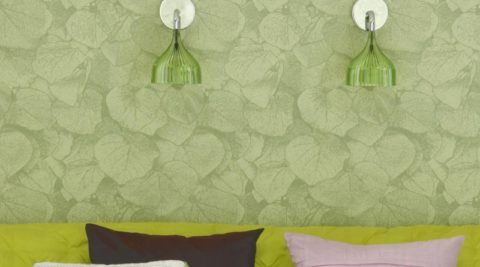 Des tons verts chauds à l'intérieur de la chambre Des tons verts chauds à l'intérieur de la chambre