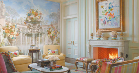 La palette de couleurs du papier peint s'harmonise avec les nuances d'un intérieur La palette de couleurs du papier peint s'harmonise avec les nuances d'un intérieur
