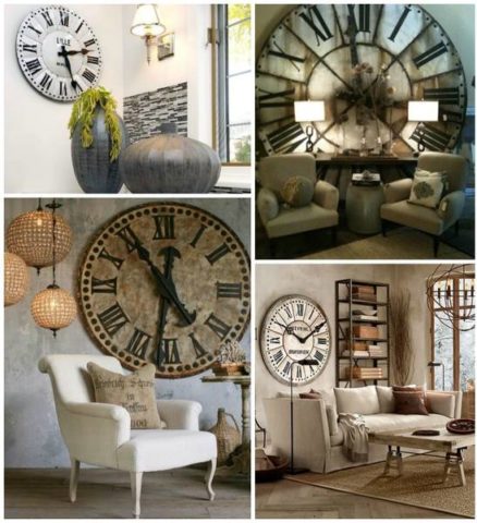 Options de décoration murale d'horloge Options de décoration murale d'horloge